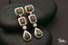 Diamond and emerald earrings