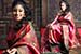 Woman wearing a traditional sari with a full sleeve blouse